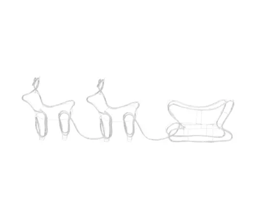 Ziemassvētku Dekorācija, Ziemeļbrieži Un Kamanas, 576 Led Vidaxl