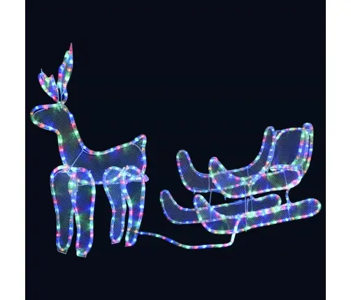 Jõulutuled Põhjapõder Saaniga, Võrguga, 432 Ledi