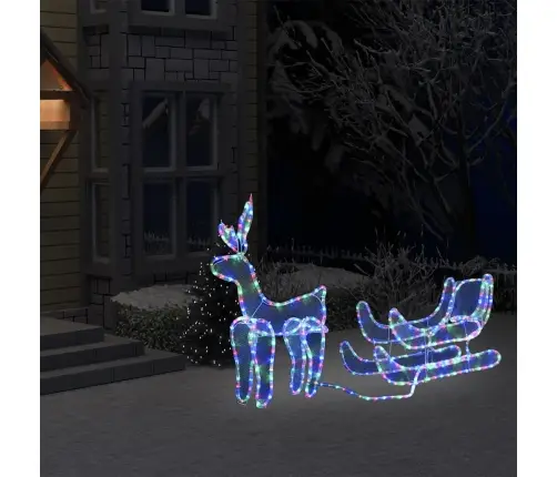 Jõulutuled Põhjapõder Saaniga, Võrguga, 432 Ledi