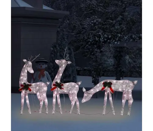 Ziemassvētku Dekorācija, Ziemeļbriežu Ģimene, 270X7X90 Cm Vidaxl