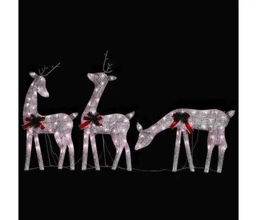 Ziemassvētku Dekorācija, Ziemeļbriežu Ģimene, 270X7X90 Cm Vidaxl