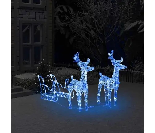 Ziemassvētku Dekorācija, Ziemeļbrieži, Kamanas, 160 Led, 130 Cm Vidaxl Ziemassvētku Dekorācija, Ziemeļbrieži, Kamanas, 160 Led, 130 Cm Vidaxl