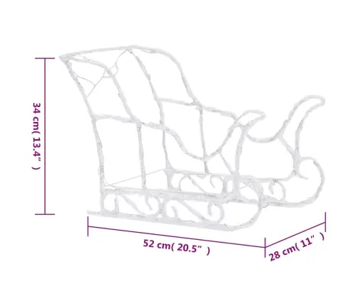 Ziemassvētku Dekorācija, Ziemeļbrieži, Kamanas, 160 Led, 130 Cm Vidaxl