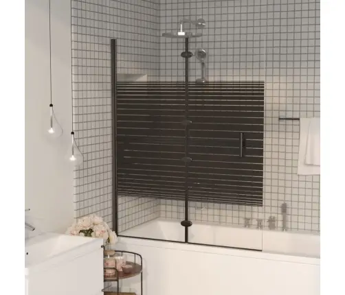 Salokāma Dušas Siena, Esg, 100X140 Cm, Melna Vidaxl