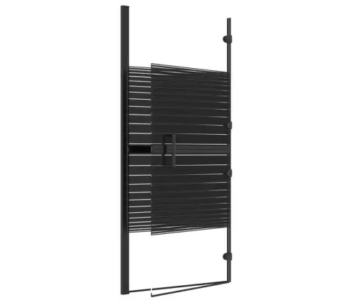 Salokāma Dušas Siena, Esg, 120X140 Cm, Melna Vidaxl