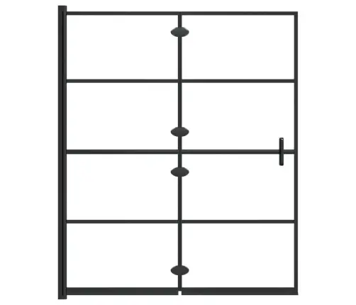 Salokāma Dušas Kabīne, 120X140 Cm, Esg, Melna Vidaxl