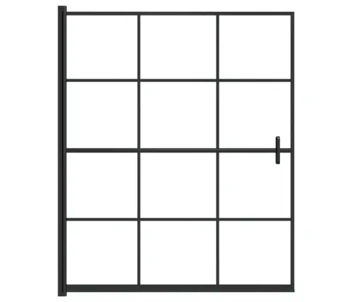 Dušas Siena, 116X140 Cm, Esg, Melna Vidaxl