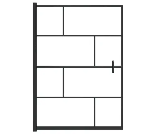 Dušas Siena, 100X140 Cm, Esg, Melna Vidaxl