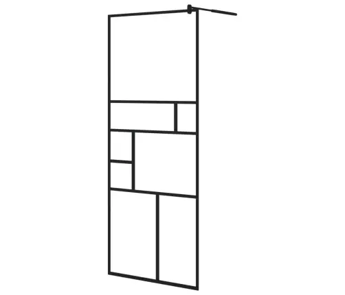 Dušo Sienelė Su Skaidriu Esg Stiklu, Juodos Spalvos, 80X195Cm