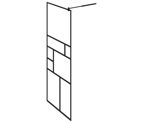 Dušo Sienelė Su Skaidriu Esg Stiklu, Juodos Spalvos, 80X195Cm