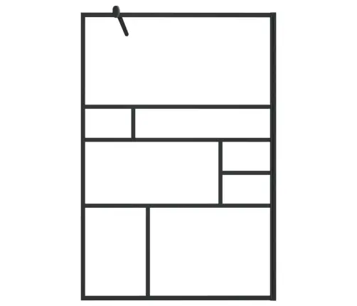 Dušinurga Sein, Läbipaistev Esg-Klaas, 115X195 cm Must