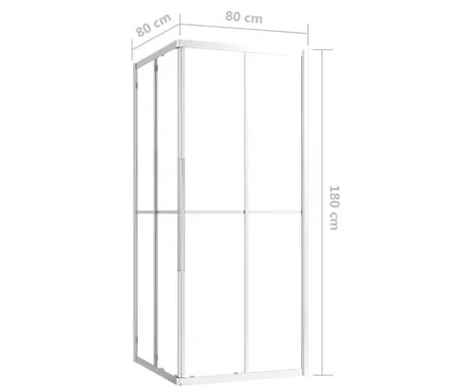 Dušas Kabīne, 80X80X180 Cm, Esg Vidaxl