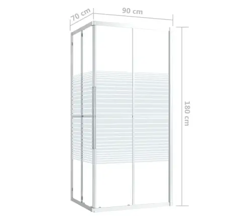 Dušas Kabīne, 90X70X180 Cm, Esg Vidaxl