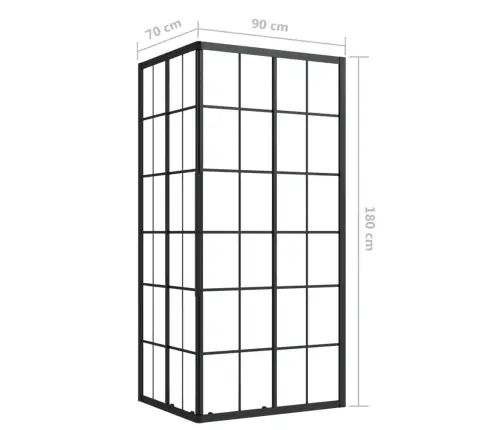 Dušikabiin, Esg-Klaas, 90X70X180 Cm