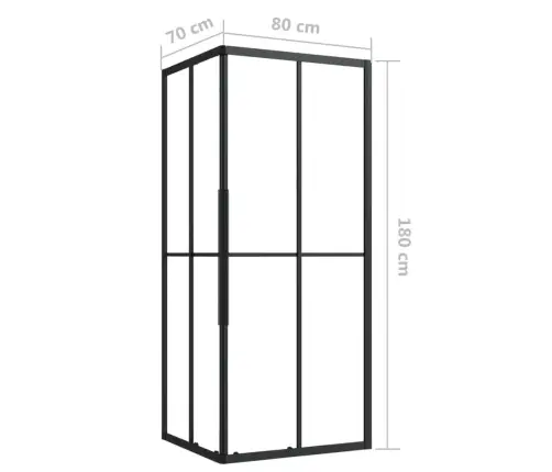 Dušikabiin, Esg-Klaas, 80X70X180 Cm