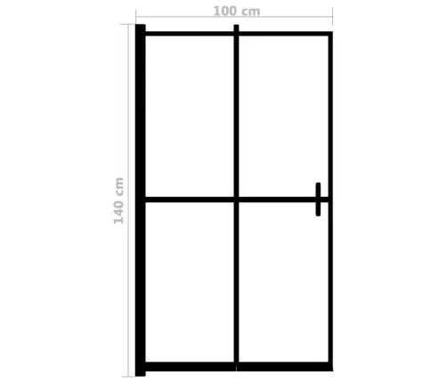 Salokāma Dušas Kabīne, Esg, 100X140 Cm, Melna Vidaxl