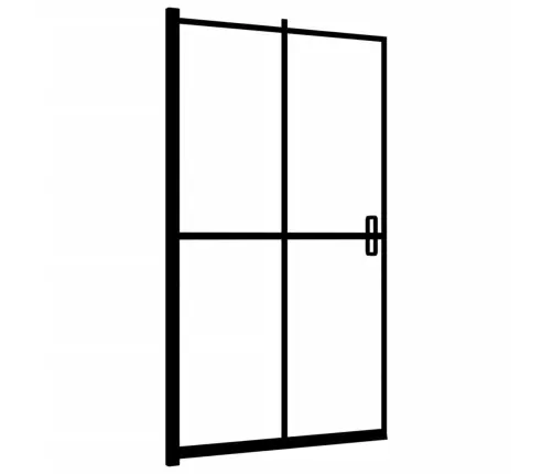 Salokāma Dušas Kabīne, 120X140 Cm, Esg, Melna Vidaxl