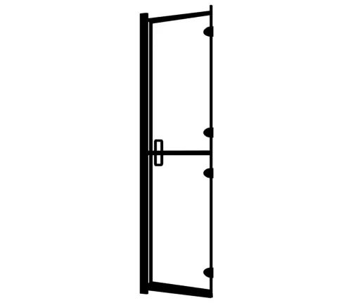 Salokāma Dušas Kabīne, 120X140 Cm, Esg, Melna Vidaxl