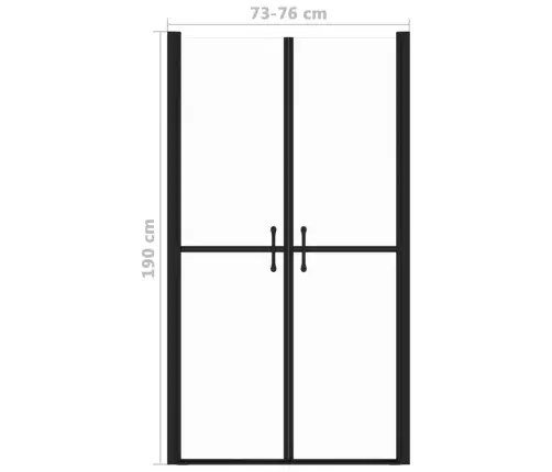 Dušas Durvis, (73-76)X190 Cm, Esg, Caurspīdīgas Vidaxl