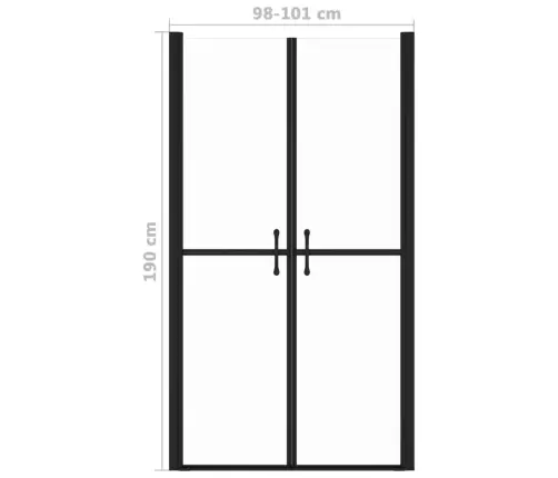 Dušinurga Uks, Läbipaistev, Esg, (98-101)X190 Cm