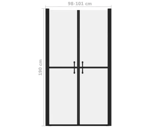 Dušas Durvis, (98-101)X190 Cm, Esg, Matētas Vidaxl