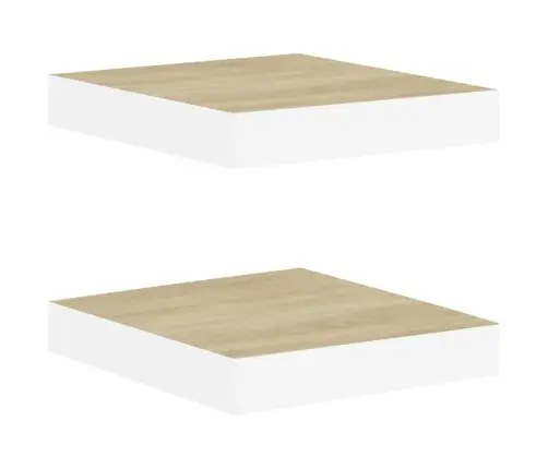Seinariiulid, 2 Tk, Tamm Ja Valge, 23 X 23,5 X 3,8 Cm Mdf