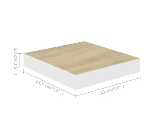 Seinariiulid, 2 Tk, Tamm Ja Valge, 23 X 23,5 X 3,8 Cm Mdf