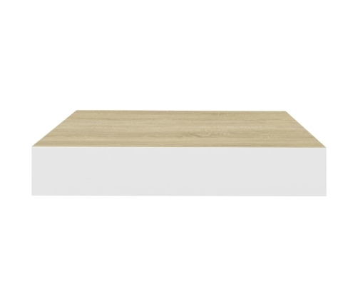 Sienas Plaukti, 4 Gab., Balti, Ozolkoka, 23X23,5X3,8 Cm, Mdf Vidaxl