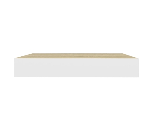 Sienas Plaukti, 4 Gab., Balti, Ozolkoka, 23X23,5X3,8 Cm, Mdf Vidaxl