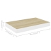 Sienas Plaukti, 4 Gab., Balti, Ozolkoka, 40X23X3,8 Cm, Mdf Vidaxl