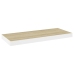 Sienas Plaukts, Balta Un Ozolkoka Krāsa, 60X23,5X3,8 Cm, Mdf Vidaxl