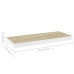 Sienas Plaukts, Balta Un Ozolkoka Krāsa, 60X23,5X3,8 Cm, Mdf Vidaxl