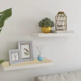 Seinariiulid, 2 Tk, Tamm Ja Valge, 60 X 23,5 X 3,8 Cm Mdf
