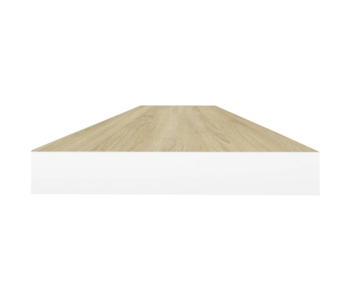 Sienas Plaukti, 4 Gab., Koka, Balta Krāsa, 90X23,5X3,8 Cm, Mdf Vidaxl