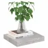 Sienas Plaukts, Betona Pelēks, 23X23,5X3,8 Cm, Mdf Vidaxl