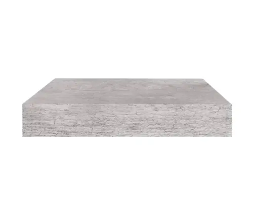 Sienas Plaukts, Betona Pelēks, 23X23,5X3,8 Cm, Mdf Vidaxl