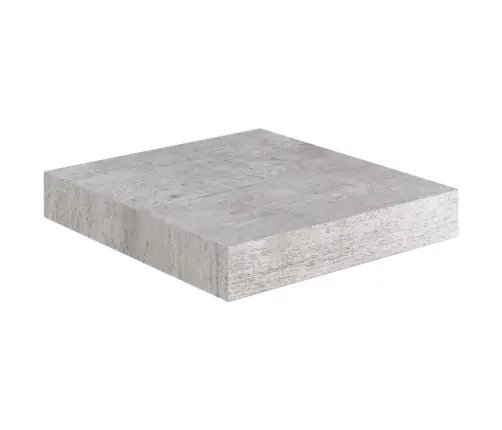 Sienas Plaukti, 2 Gab., Betona Pelēki, 23X23,5X3,8 Cm, Mdf Vidaxl