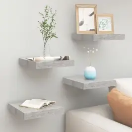 Seinariiulid, 4 Tk, Betoonhall, 23 X 23,5 X 3,8 Cm Mdf
