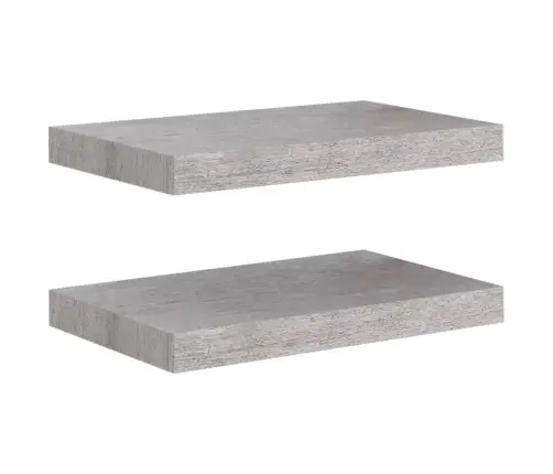 Pakabinamos Sieninės Lentynos, 2Vnt., Pilkos, 40X23X3,8cm Mdf Pakabinamos Sieninės Lentynos, 2Vnt., Pilkos, 40X23X3,8cm Mdf