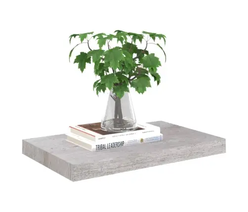 Sienas Plaukti, 2 Gab., Betona Pelēki, 50X23X3,8 Cm, Mdf Vidaxl