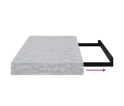 Seinariiulid, 4 Tk, Betoonhall, 50 X 23 X 3,8 Cm Mdf