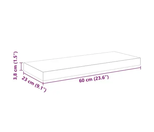 Seinariiul, Betoonhall, 60 X 23,5 X 3,8 Cm Mdf