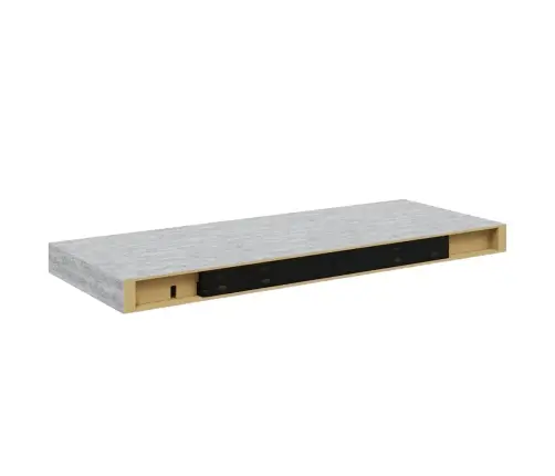 Seinariiulid, 2 Tk, Betoonhall, 60 X 23,5 X 3,8 Cm Mdf