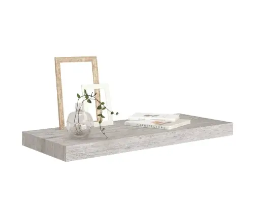 326599  Seinariiulid, 4 Tk, Betoonhall, 60 X 23,5 X 3,8 Cm Mdf