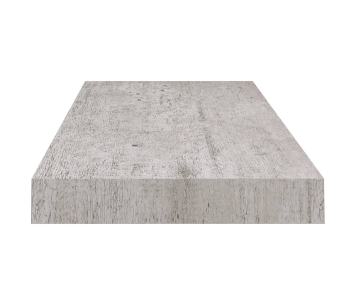Sienas Plaukti, 4 Gab., Betona Pelēki, 60X23,5X3,8 Cm, Mdf Vidaxl