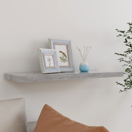 Sienas Plaukts, Betona Pelēks, 80X23,5X3,8 Cm, Mdf Vidaxl
