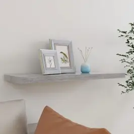 Pakabinama Sieninė Lentyna, Betono Pilka, 80X23,5X3,8cm Mdf