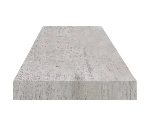 Sienas Plaukti, 2 Gab., Betona Pelēki, 90X23,5X3,8 Cm, Mdf Vidaxl
