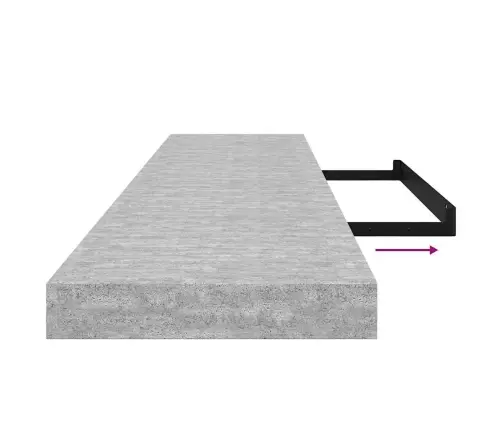 Seinariiulid 4 Tk, Betoonhall, 120 X 23,5 X 3,8 Cm Mdf