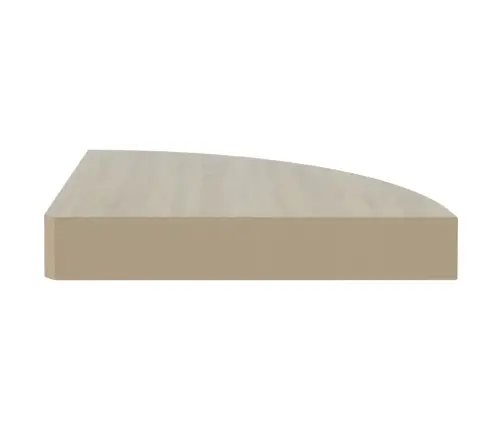 Sieninės Lentynos, 4Vnt., Baltos/Ąžuolo, 25X25X3,8cm Mdf